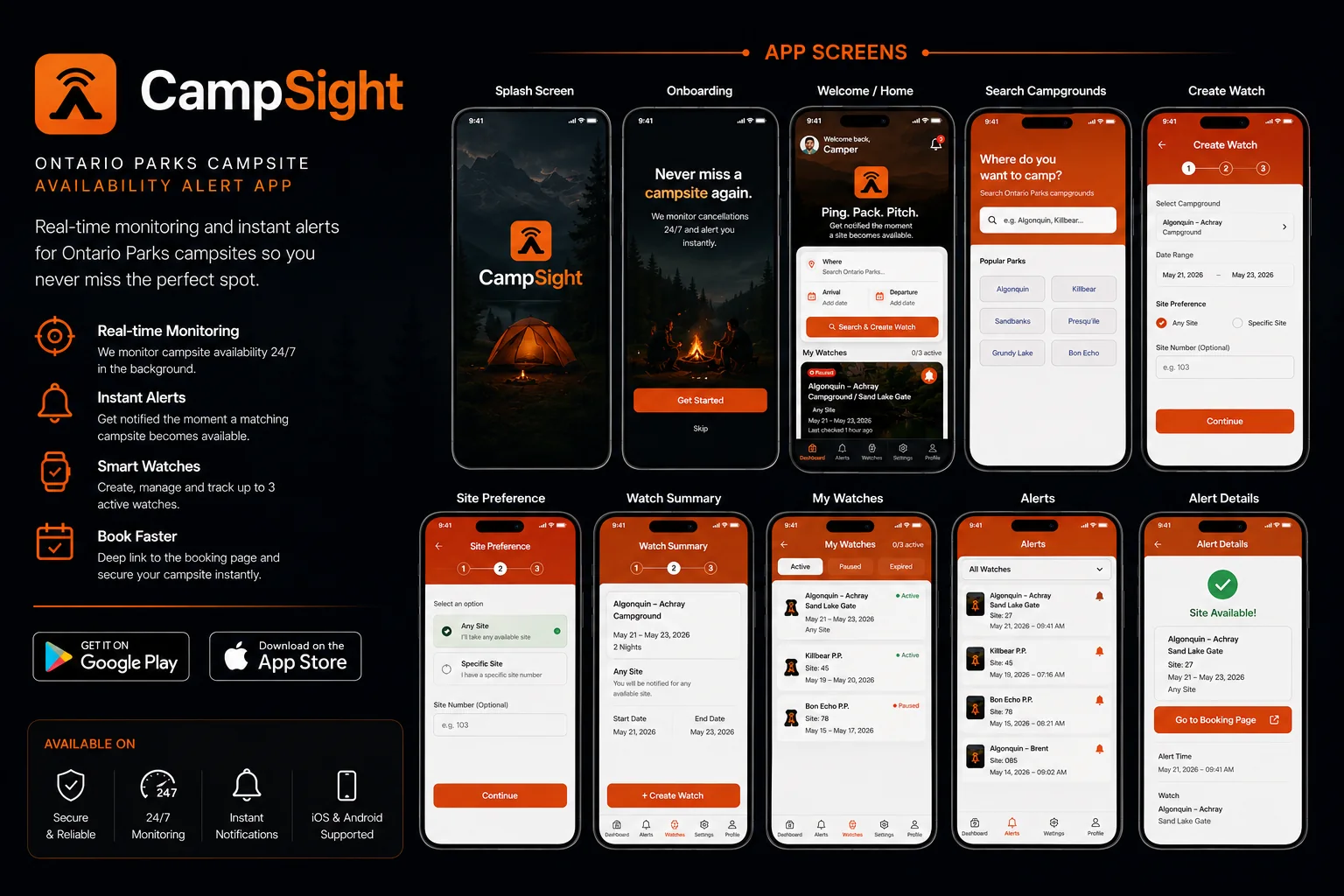 CampSight app visual 1 of 2